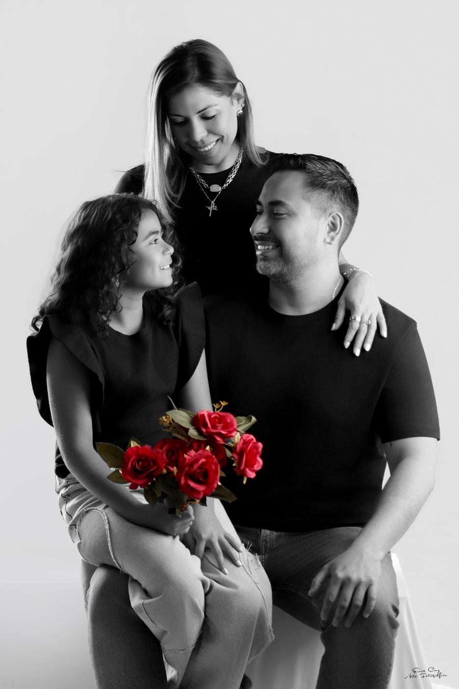 Familia en sesión de estudio, Erica Cruz