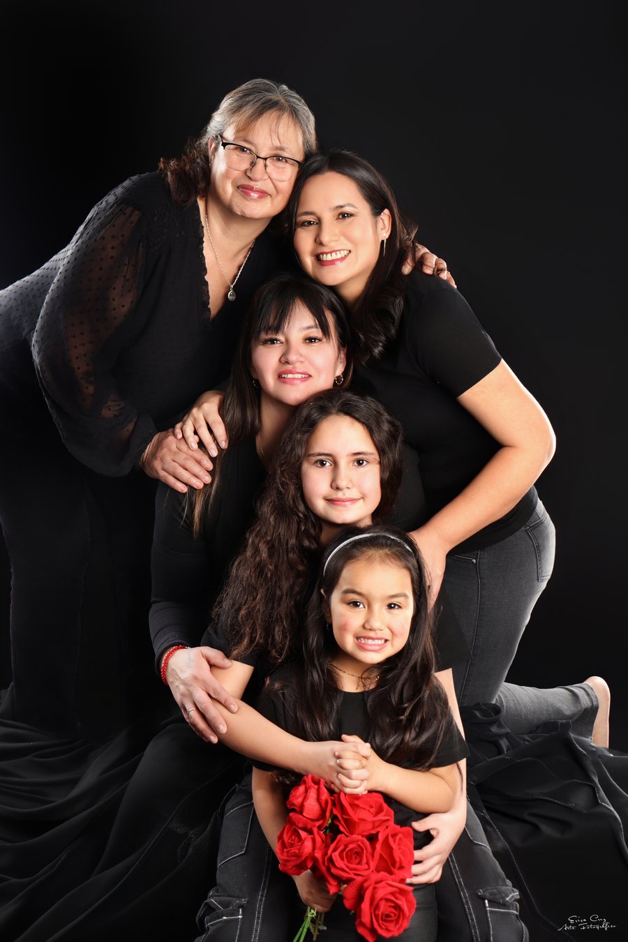 Familia en sesión de estudio, Erica Cruz