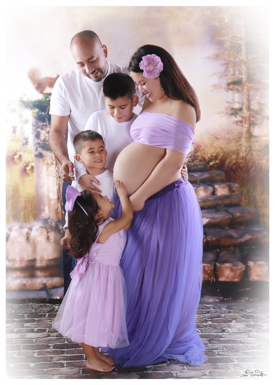 Familia en sesión de estudio, Erica Cruz